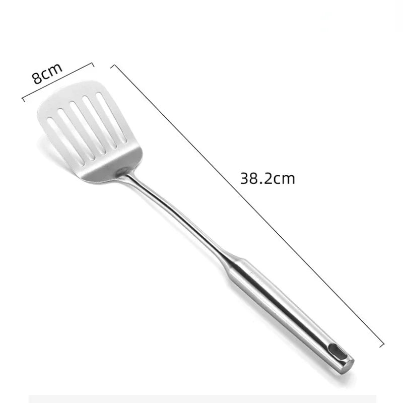 Long Handle Cooking Shovel, Rice Spoon, Stainless Steel Cooker Set, Household R Spaghetti Tool, Frying Shovel, Kitchen Gadget