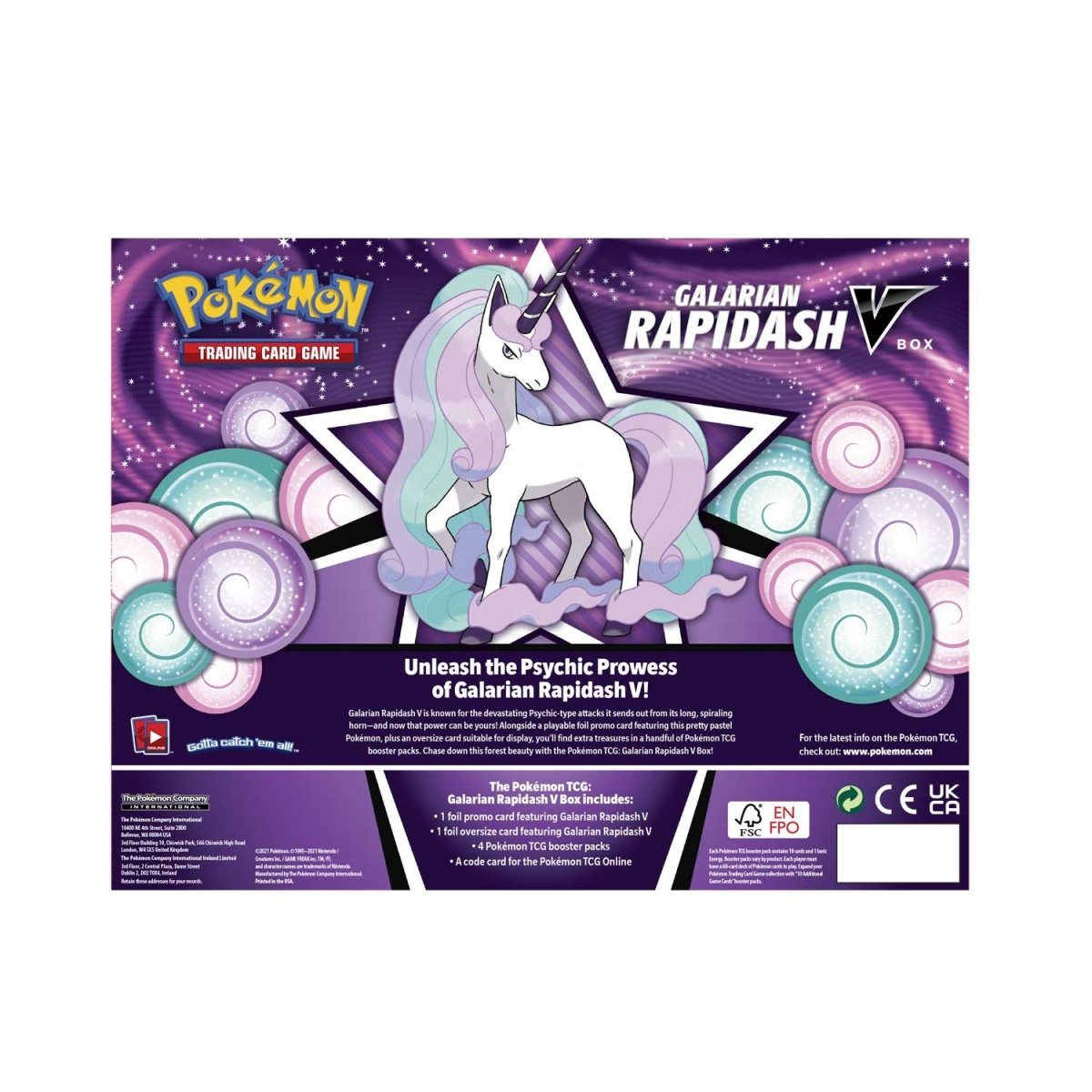 Pokemon: Galarian Rapidash V Box