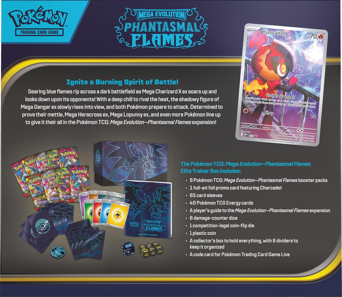 Pokemon: Mega Evolution Phantasmal Flames Elite Trainer Box (ME02)