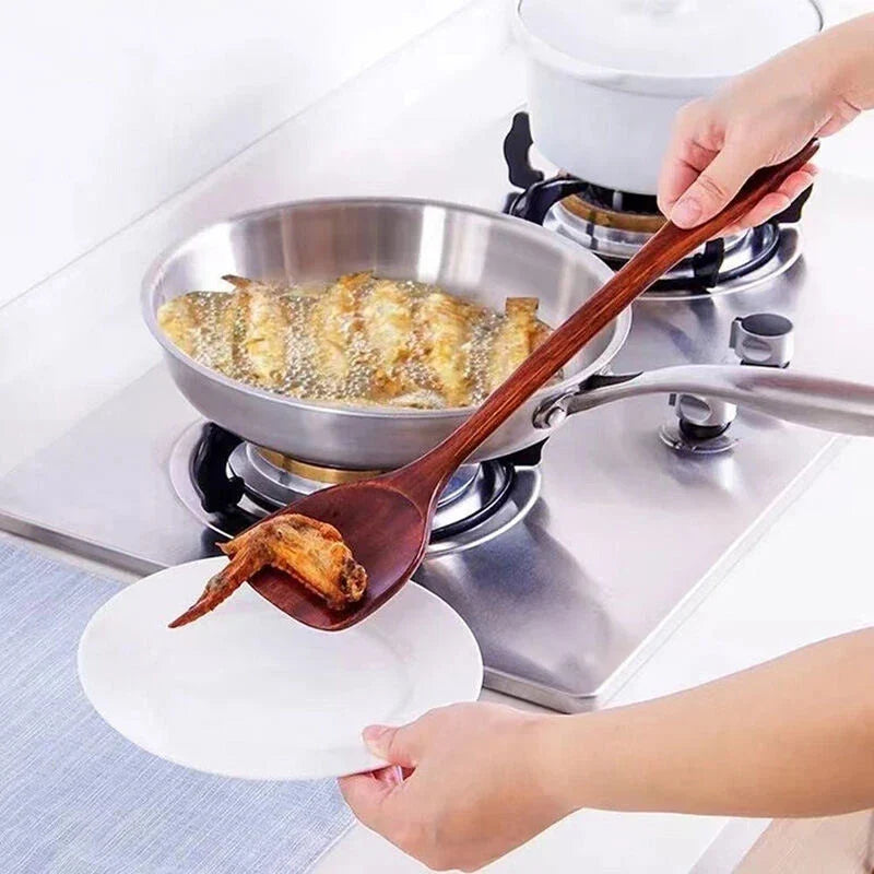 Wooden Shovel Long Handle Wooden Spatula Long Rice Spatula Kitchen Cooking Utensil