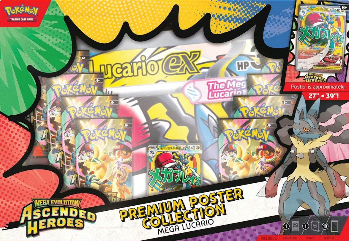 Pokemon: Mega Evolution Ascended Heroes Premium Poster Collection (Random)